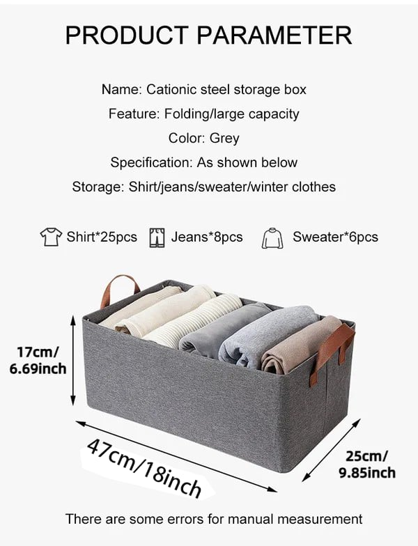 FoldBox™ – Opvouwbare Textielkast voor Meer Ruimte en Orde [50% Korting]