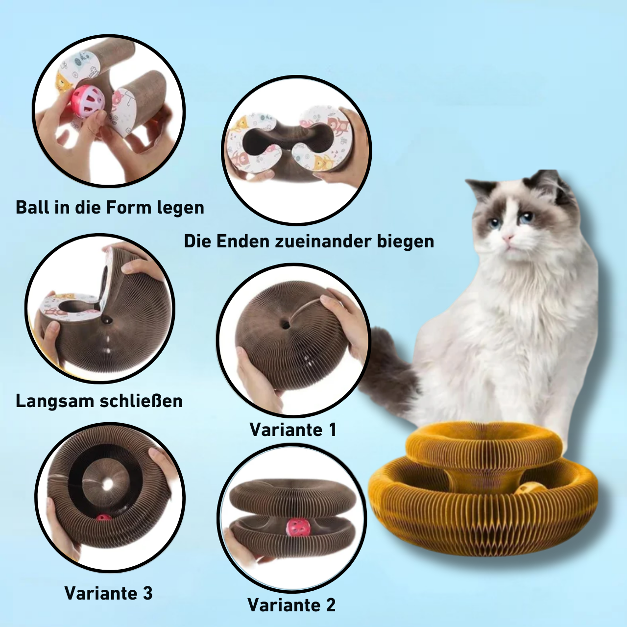 PouncePlay™ – Interactief krabspel met belletje voor actieve kattenmomenten [50% Korting]