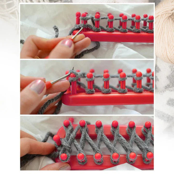 50% Korting | KnitMaster™ Handig weefgetouw om mee te breien [Laatste dag korting].