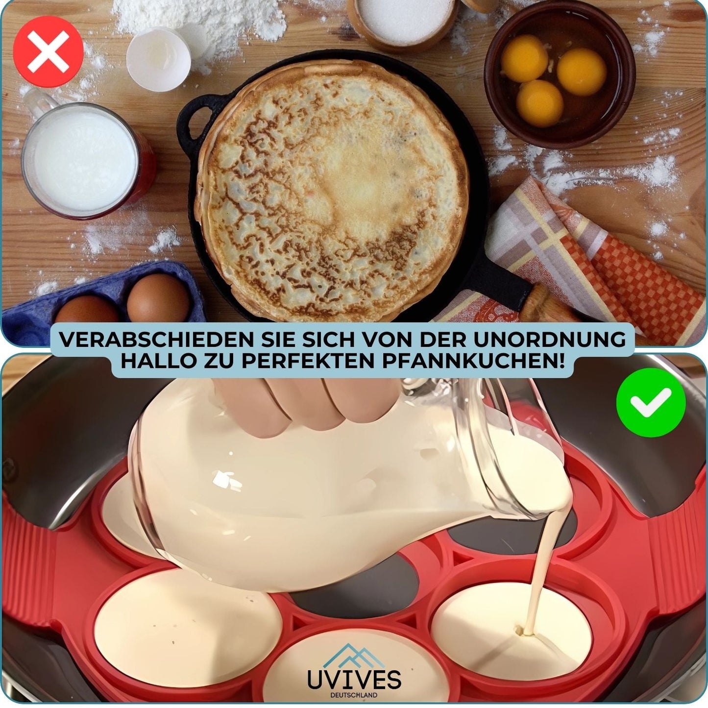SweetFlip™ Siliconen Pannenkoekvorm – Anti-aanbak | 1+1 Gratis
