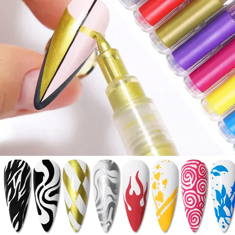 PolishPro™ Nail Art Set – 12 Kleuren voor Professionele Nageldesigns
