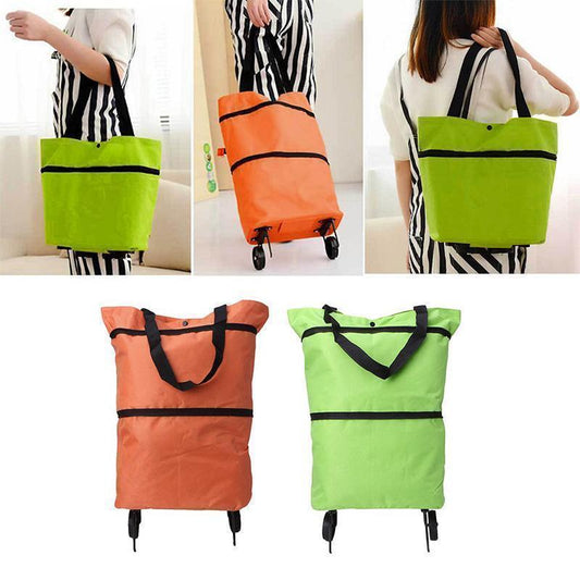 MultiBag™ – Boodschappentas met grote capaciteit en praktische, opvouwbare wielen [1 + 1 Gratis]