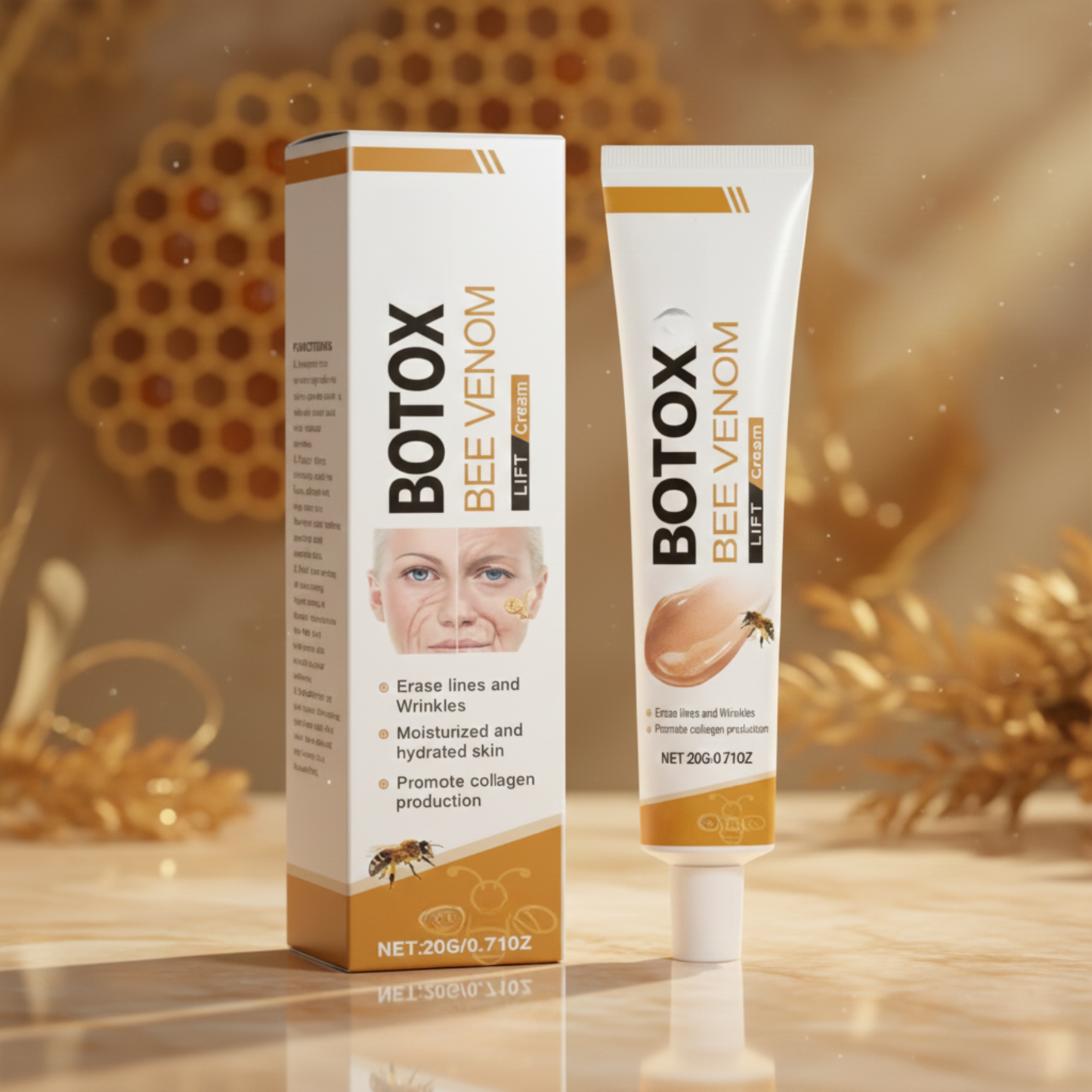 Apiluxe™ Bijengif Jeugdcrème – Anti-Aging Crème voor Strakke & Gladde Huid [1+1 Gratis]
