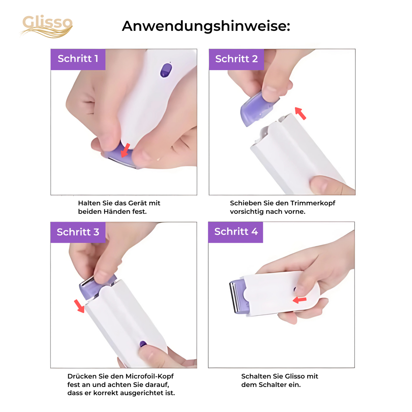 Glisso™ – Pijnloze Elektrische Haarverwijderaar voor Zijdezachte Huid