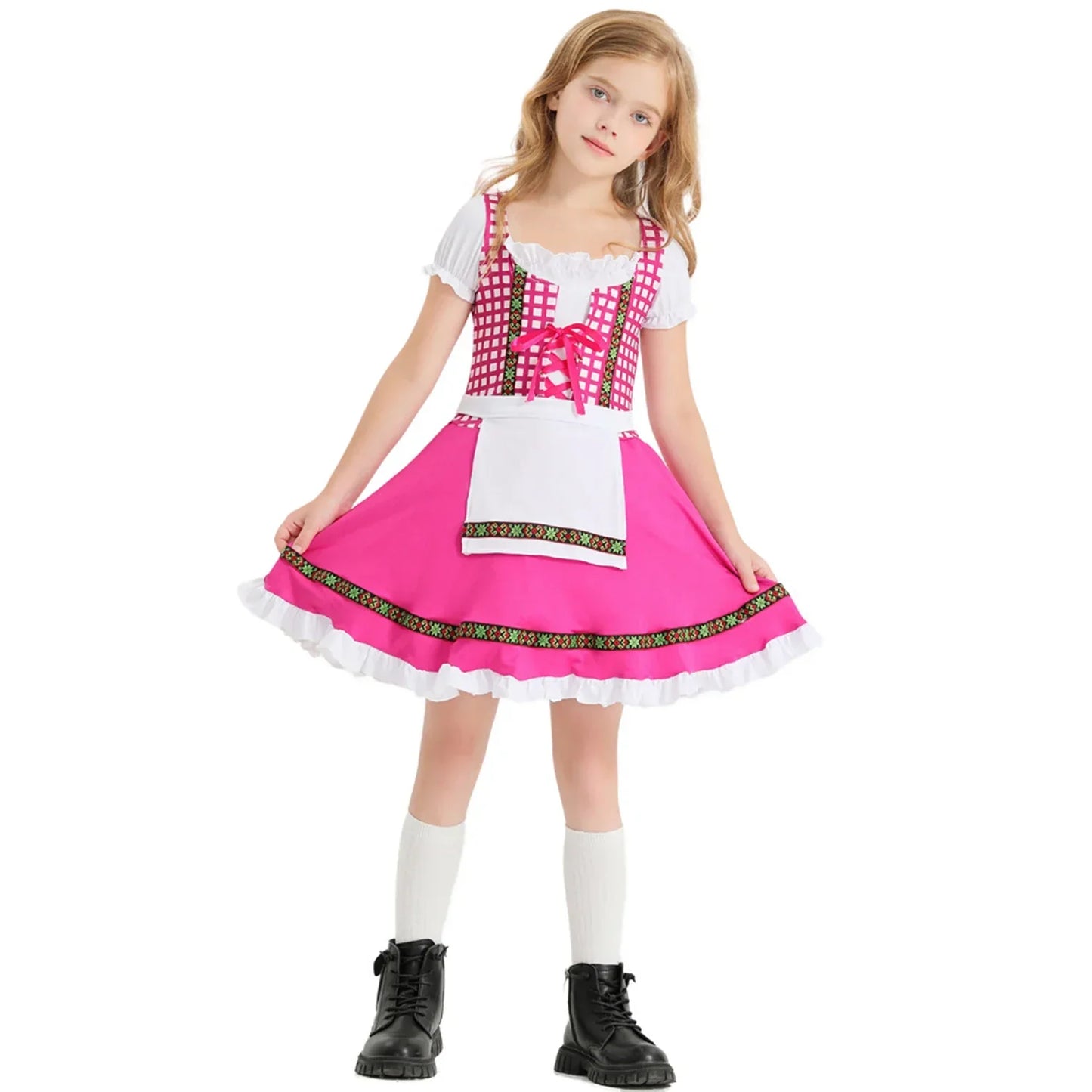 Meisjes Dirndl met Schort – Traditionele Beierse Kinderdirndl