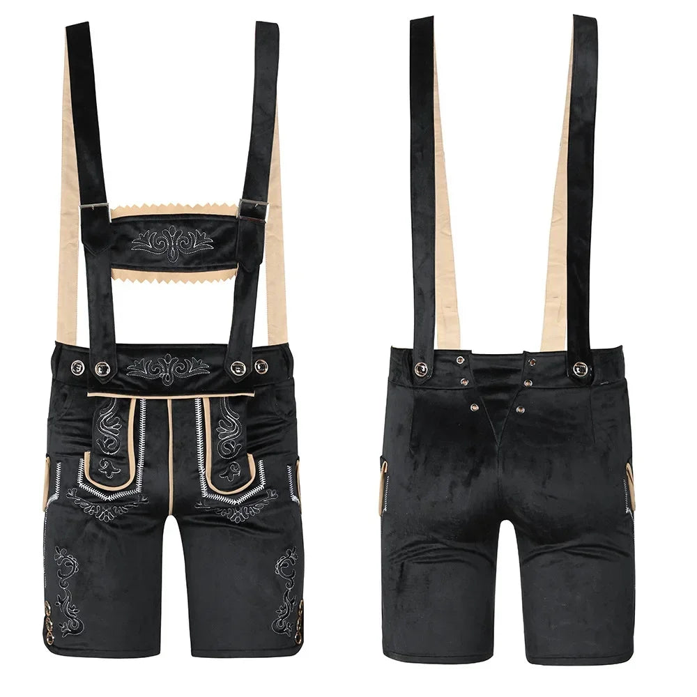 Kostuum met bretels – Beiers, bruin of zwart