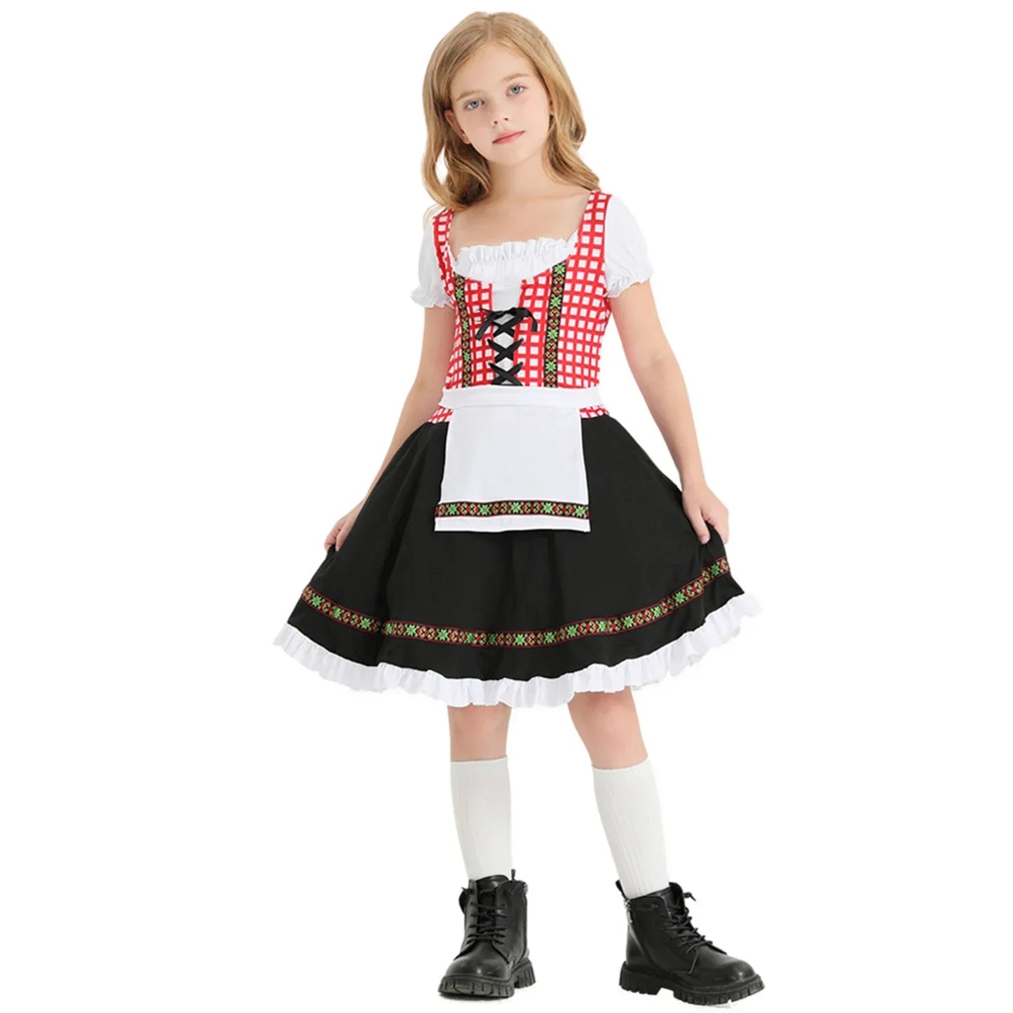 Meisjes Dirndl met Schort – Traditionele Beierse Kinderdirndl