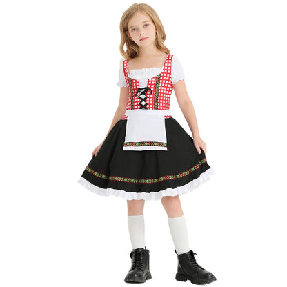 Meisjes Dirndl met Schort – Traditionele Beierse Kinderdirndl