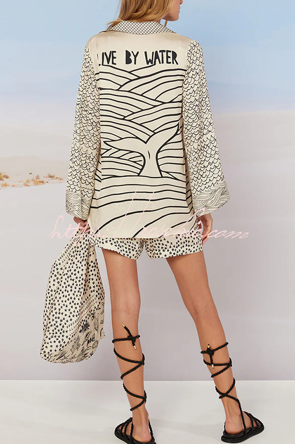 Veronika™ – Zomerse satijnen shortset voor ontspannen elegantie [50% Korting]