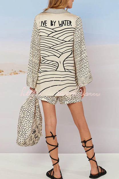 Veronika™ – Zomerse satijnen shortset voor ontspannen elegantie [50% Korting]