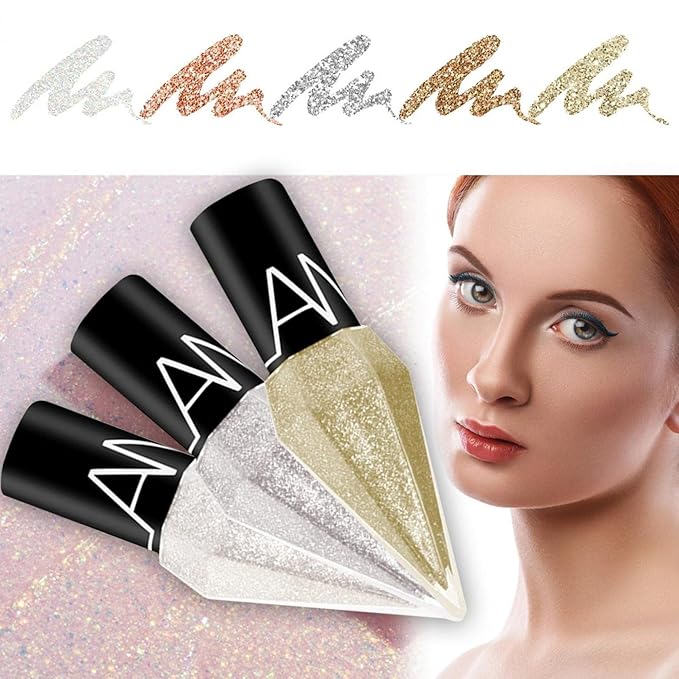 DiamondGlam™ Vloeibare Eyeliner – Waterproof met Parelglans Effect