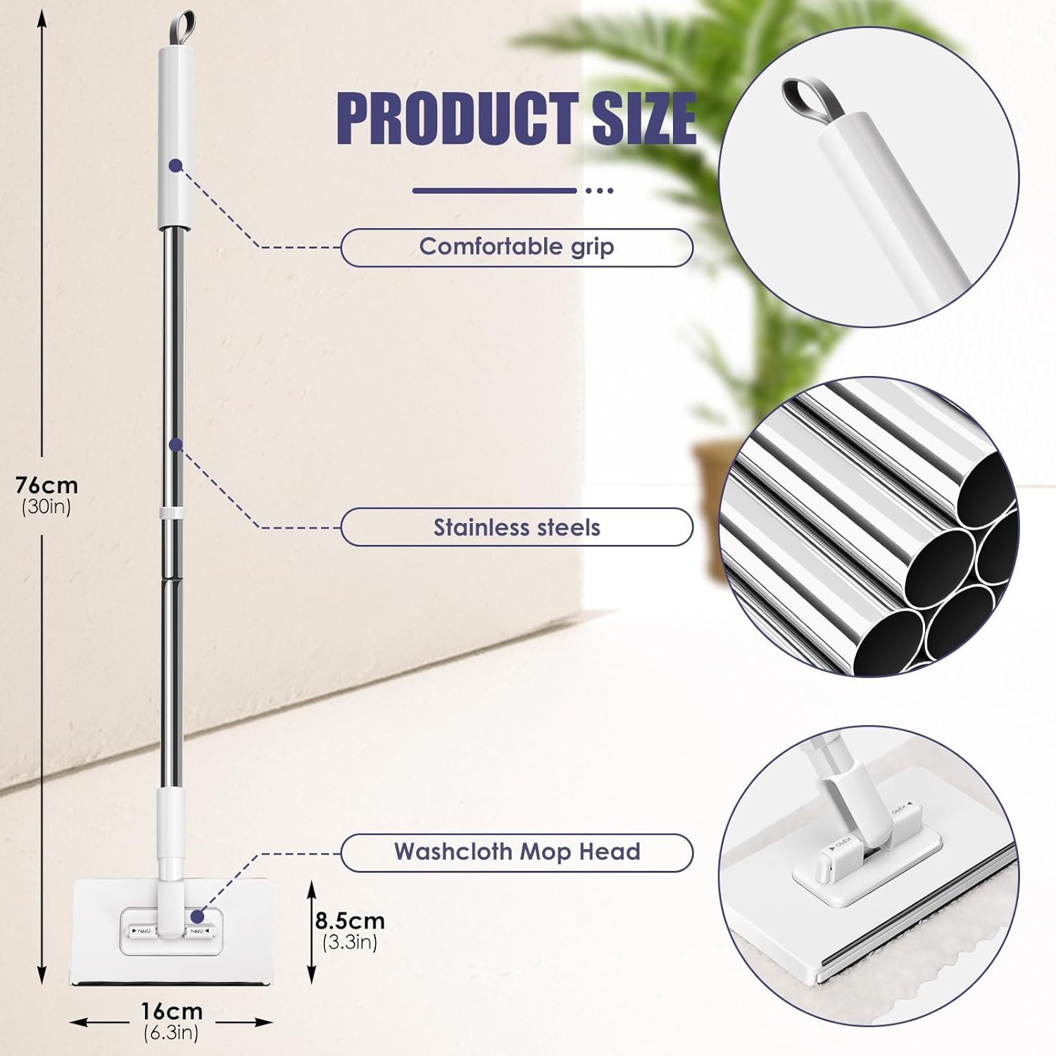 SnapMop™ – Hygiënische wegwerpstofmop met praktische cliphouder [50% Korting]