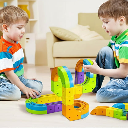 CubeTrack™ – Magnetische DIY-spoorbaan | Educatief Speelgoed Vanaf 3 Jaar