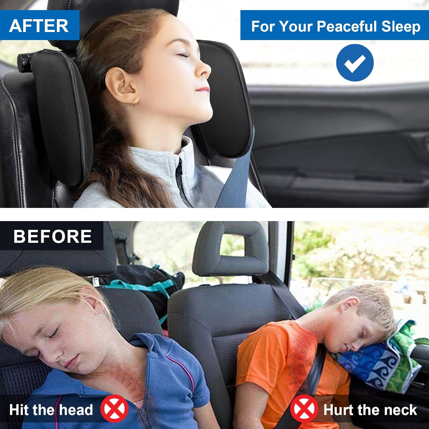NapGuard™ – Ergonomische hoofdsteun voor in de auto voor ontspannen reizen [50% Korting]