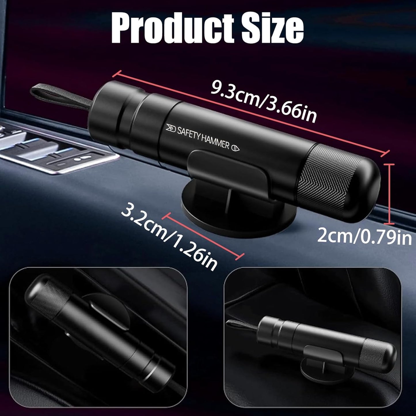 Safekey™ 2-in-1 Glasbreker & Gordelsnijder – Noodhulp voor in de Auto