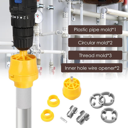 Rotex PVC Schroefdraad Snijder Set – 3 Maten voor Kunststofbuizen