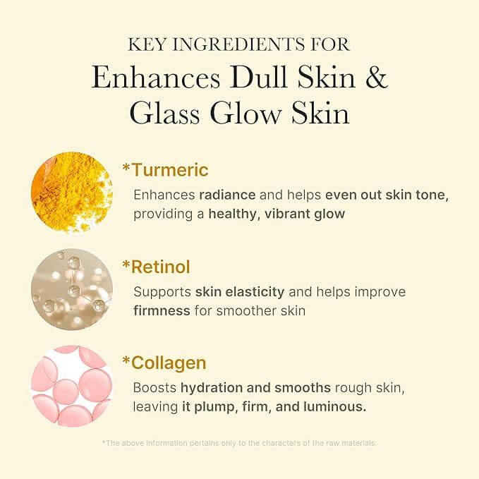 BrightMask™ – Overnight-peelingmasker met collageen, kurkuma en kojinezuur voor een stralende huid [50% Korting]