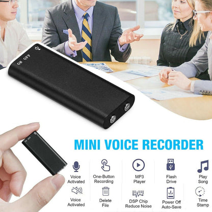 MicroSpy™ – Verborgen Audiorecorder met 96 Uur Continue Opname