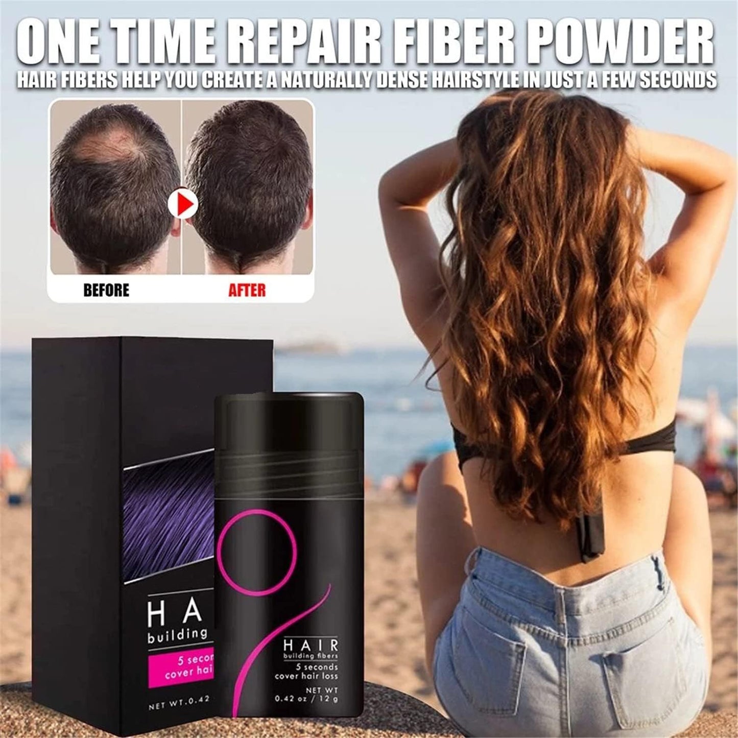 FluffUp™ Haarvezels – Direct Voller Haar & Kaalheid Camoufleren