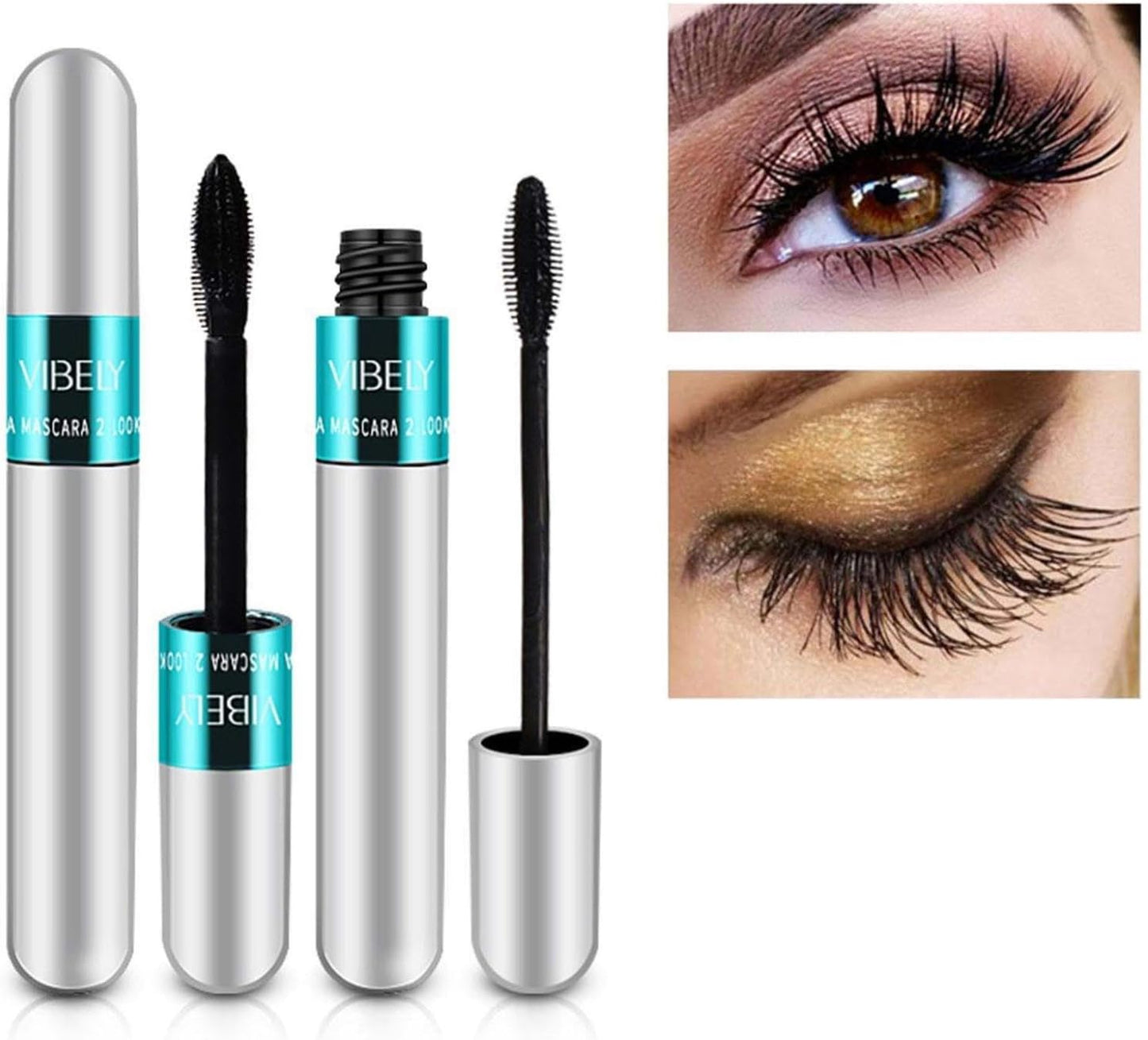 Vibely™ - Waterproof Mascara Met Twee Borsteltjes Voor Volume [1 + 1 Gratis]