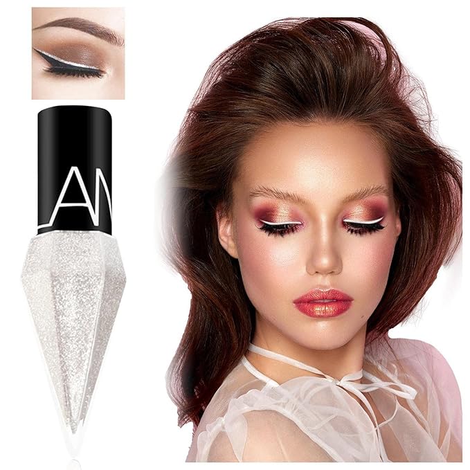 DiamondGlam™ Vloeibare Eyeliner – Waterproof met Parelglans Effect