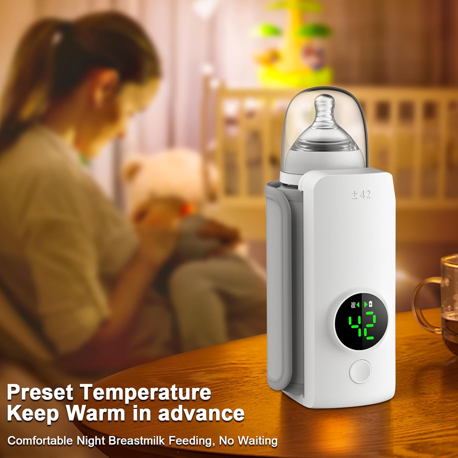 LactiTech™ – Draagbare babyflessen­verwarmer voor snel & veilig opwarmen van melk onderweg [50% Korting]