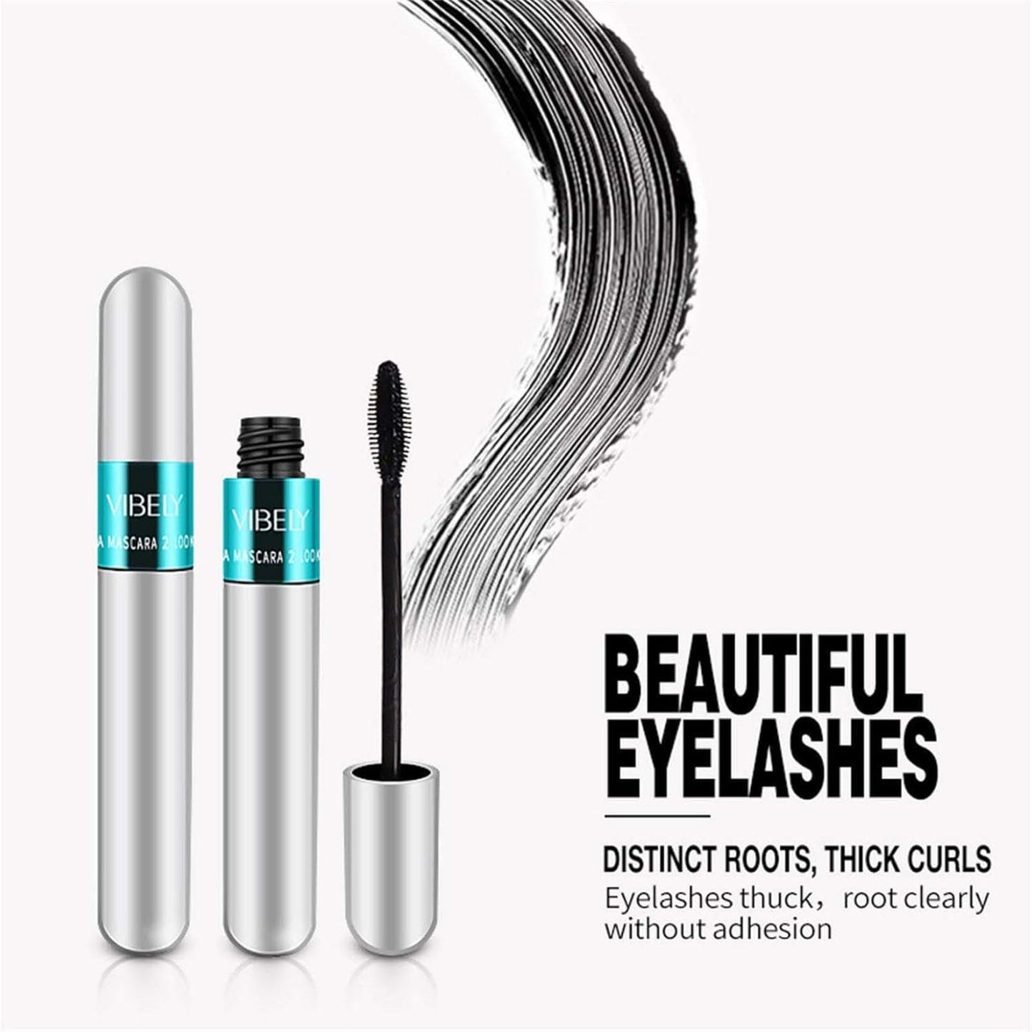 Vibely™ - Waterproof Mascara Met Twee Borsteltjes Voor Volume [1 + 1 Gratis]