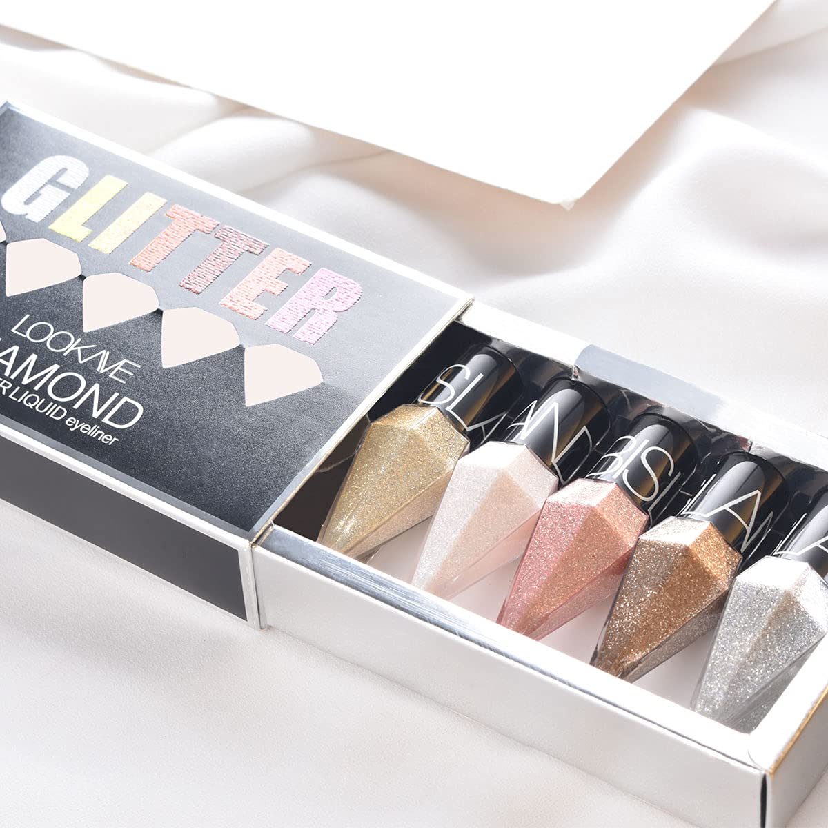 DiamondGlam™ Vloeibare Eyeliner – Waterproof met Parelglans Effect