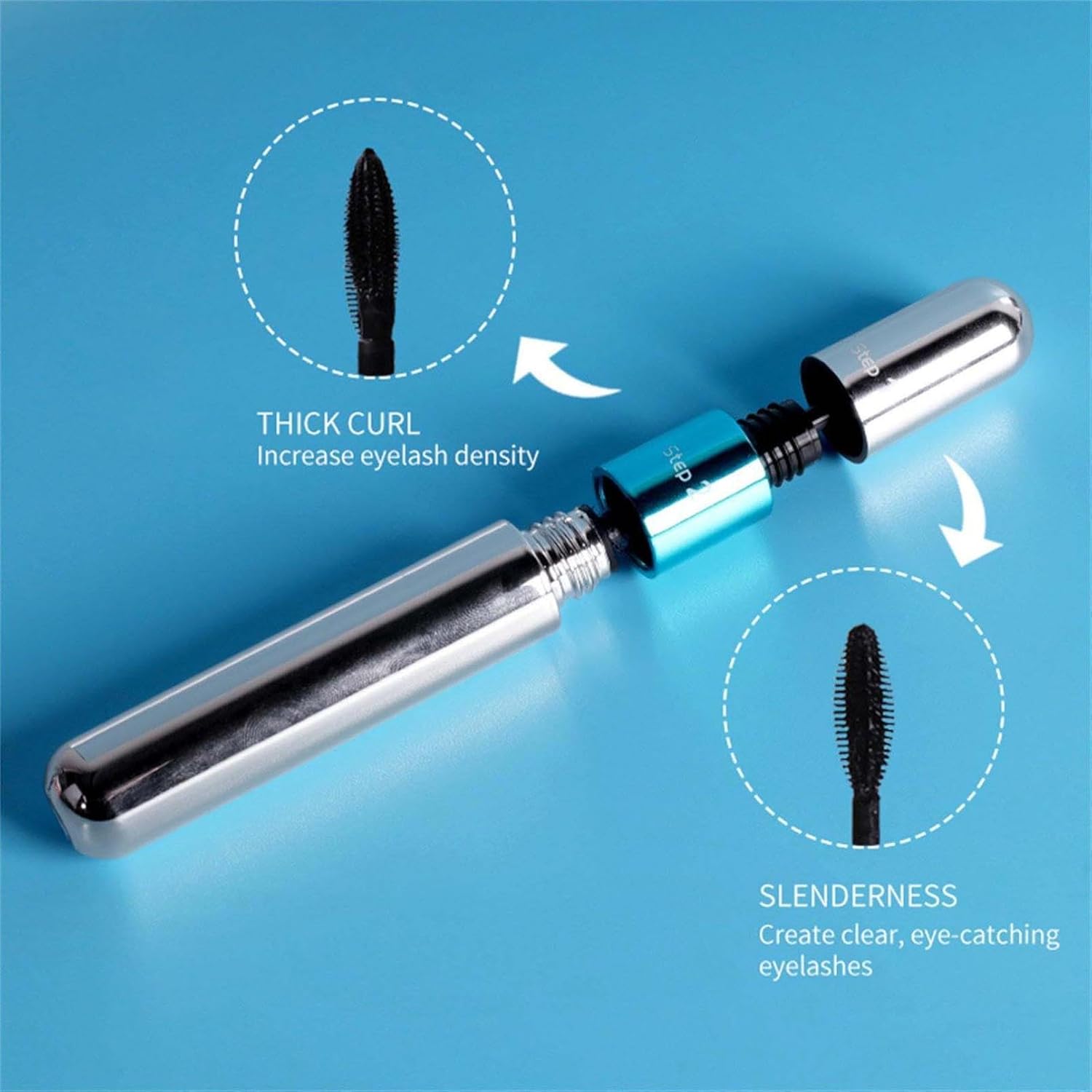 Vibely™ - Waterproof Mascara Met Twee Borsteltjes Voor Volume [1 + 1 Gratis]