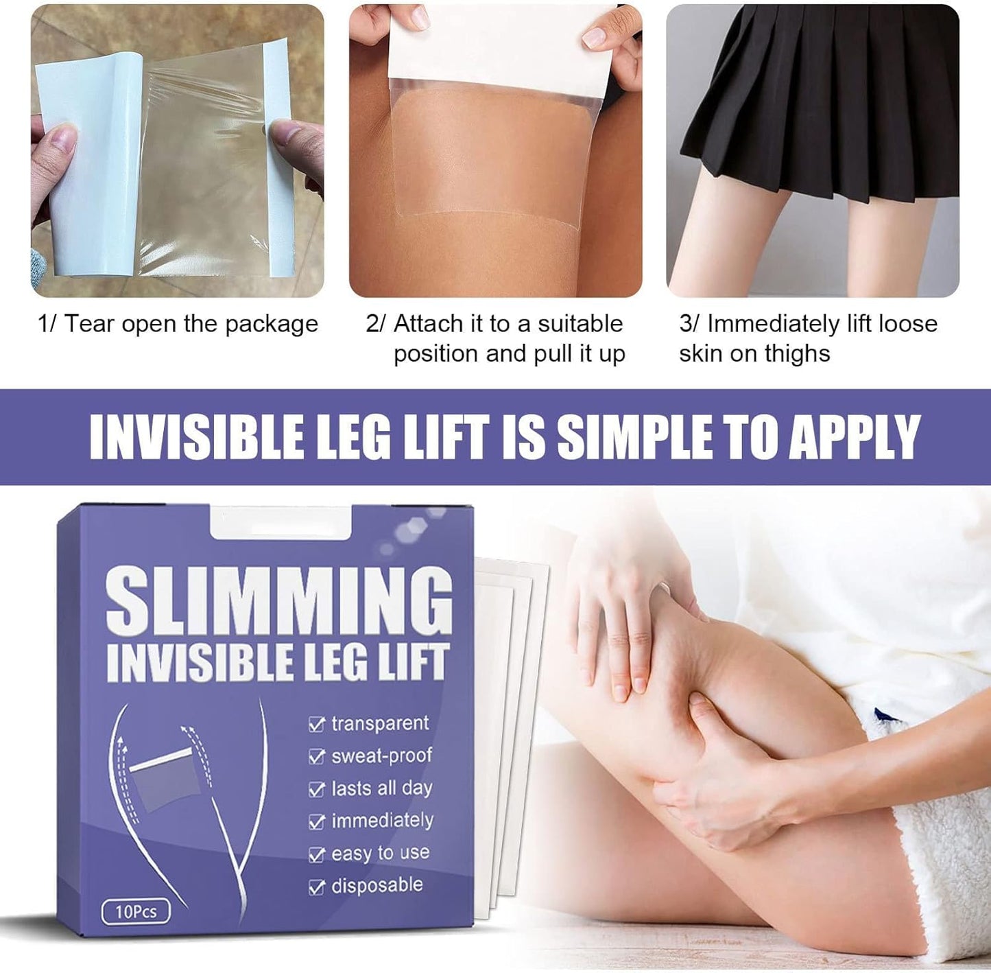 ThighLift™ – Onzichtbare pleisters voor onmiddellijke huidverstrakking [1 + 1 Gratis]