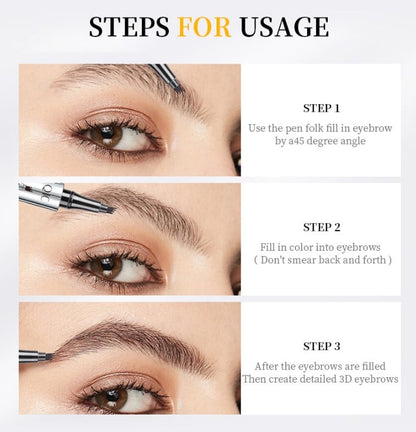 3DMicroblading™ Waterdicht Wenkbrauwpotlood – Natuurlijke Wenkbrauwen [1+1 Gratis]