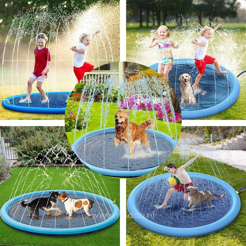 SplashZone™ – Waterspeelmat voor Kinderen & Huisdieren | Tuinplezier