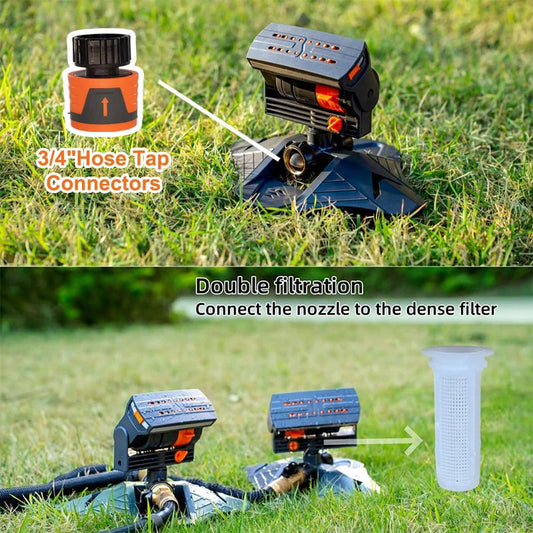 AquaVerde™ – Oscillerende Grasbesproeier met 16 sproeikoppen voor gelijkmatige beregening [50% Korting]