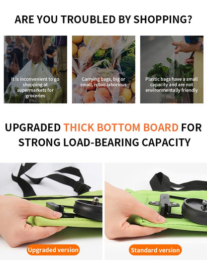 TravelBag™ - 2-in-1 boodschappentrolley / opvouwbare groene tas [50% Korting]