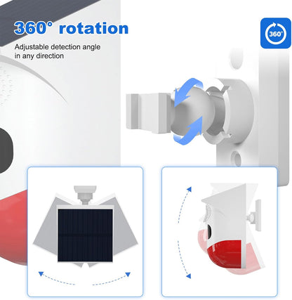 SecureGuard – Zonne-energie Bewegingsmelder met Alarm & LED-waarschuwingslicht [50% Korting]
