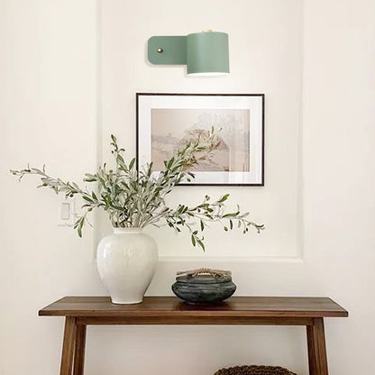 Zwenkbare cilindrische wandlamp met 180° rotatie voor leeslicht