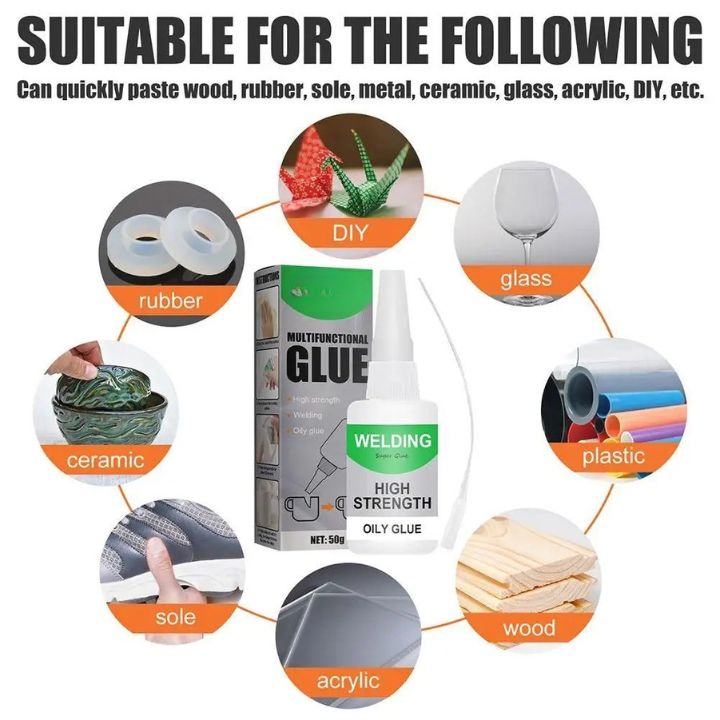 PowerGlue™ - Sterk presterende lijm op oliebasis voor glas, keramiek & co. [1 + 1 Gratis]