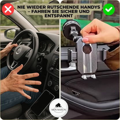 Telefoonhouder auto met zuignap, 360° rotatie en bediening met één hand