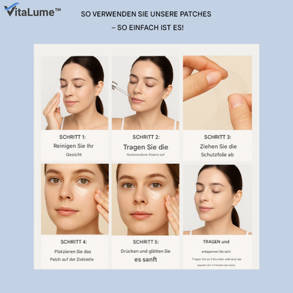 VitaLume™ Rimpelpatches met Hyaluronzuur & Microkristallen – Anti-Aging [1+1 Gratis]