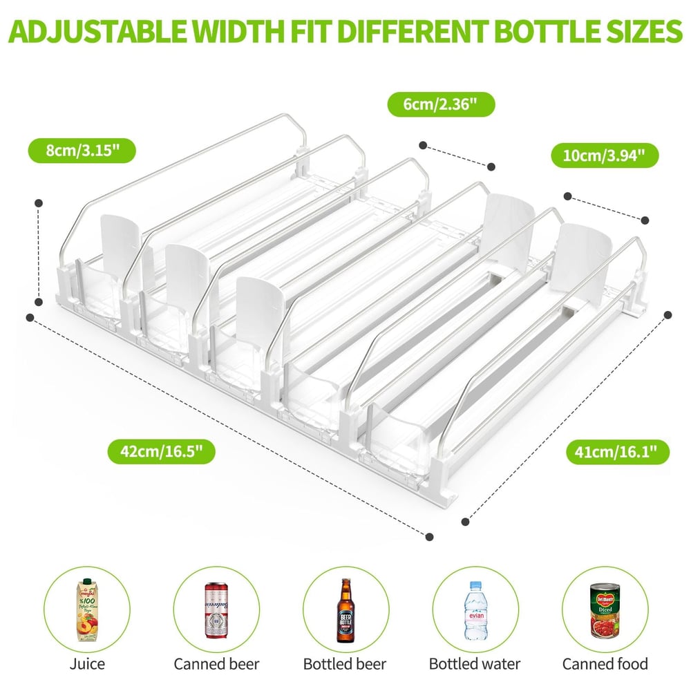 Organizer™ - Drankenopberger met uitwerpmechanisme - voor koelkast & opbergrek [50% Korting]