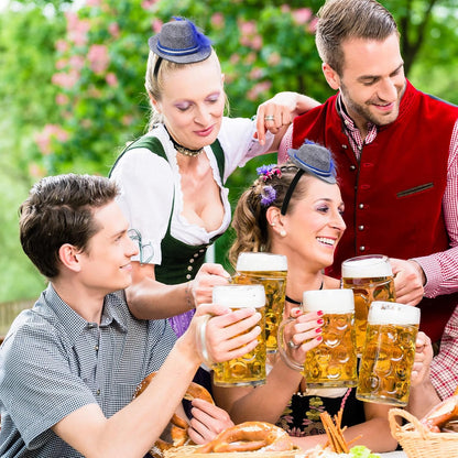 Trachtenhoed Haarband van Vilt en Veren – Set van 3