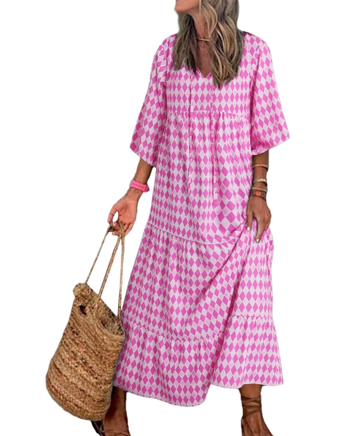 50% Korting | Stella™ – Dames Maxi-jurk met Pofmouwen [Laatste dag korting]