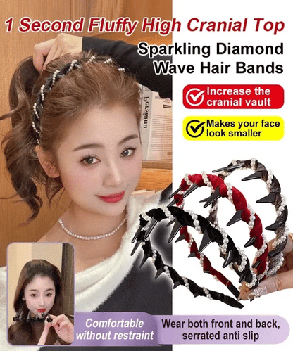 WaveBand™ Retro Haarband – Stijlvol Volume met Anti-Slip Grip
