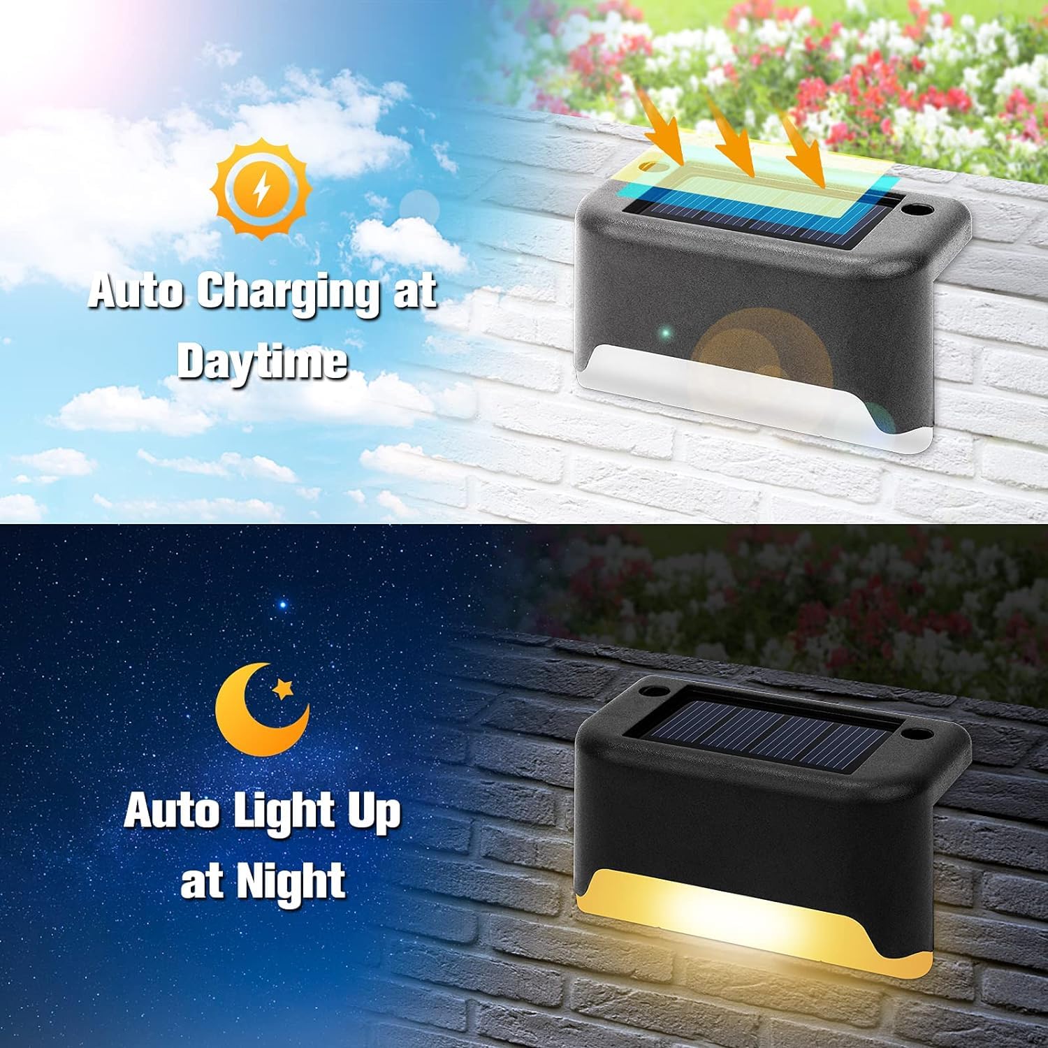 SolarLume™ - Set van 4 solar terraslampen - Weerbestendige buitenverlichting [2 + 2 Gratis]