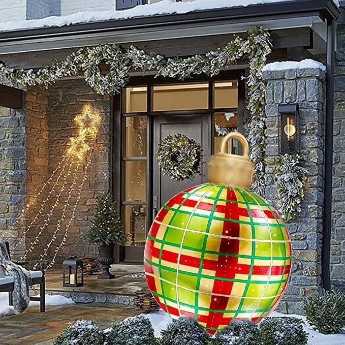 XMasGlobe™ – Grote opblaasbare kerstbal voor feestelijke decoratie [50% Korting]