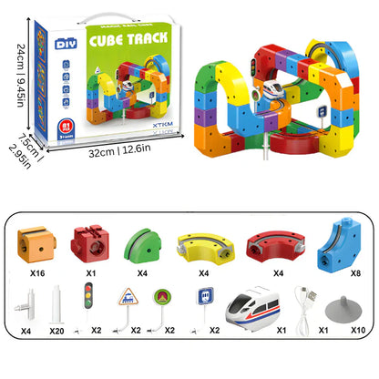 CubeTrack™ – Magnetische DIY-spoorbaan | Educatief Speelgoed Vanaf 3 Jaar