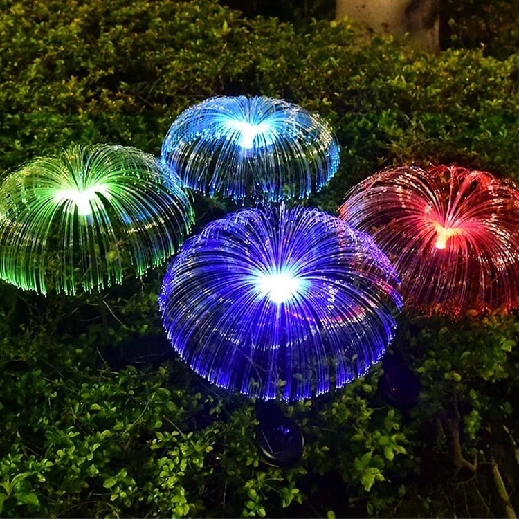 LumaJelly™ – Solar Tuinverlichting Kwallenvorm met Glasvezel Lichteffect