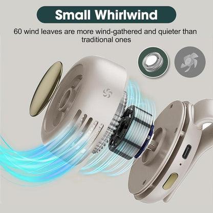 BreezeAura™ Mini Clip Ventilator – Bladvrij Onder Kleding | 23u Accu