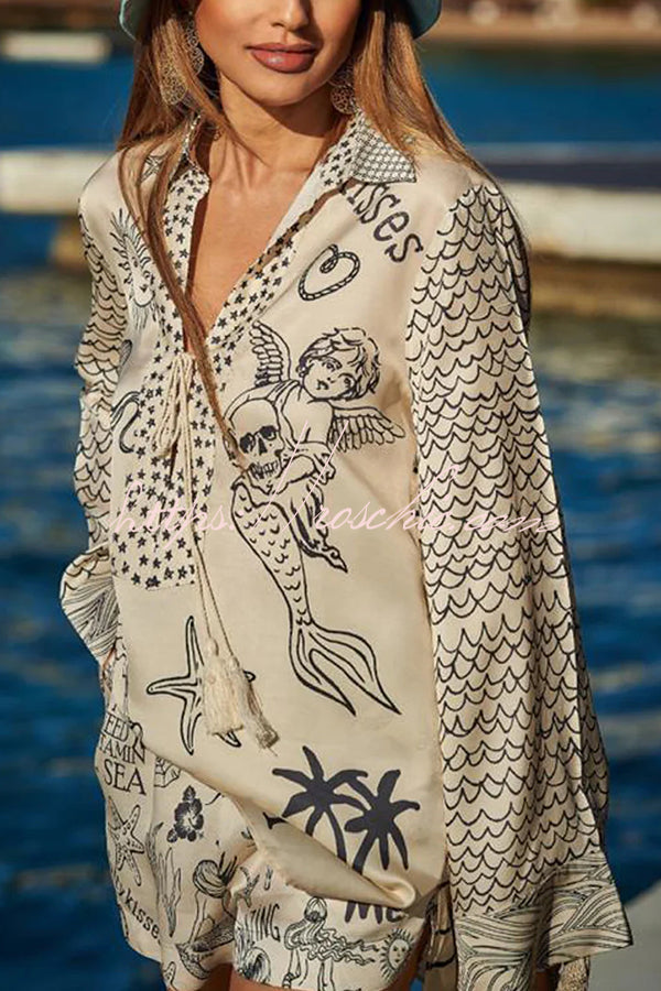 Veronika™ – Zomerse satijnen shortset voor ontspannen elegantie [50% Korting]