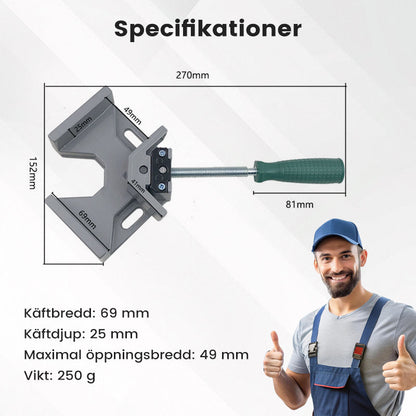 Winkelklemme™ – Professionele Hoekenklem voor Exacte 90° Fixatie